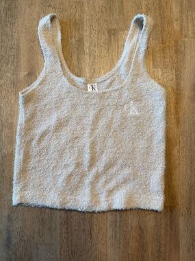 Calvin Klein Cream Terry Tank Top